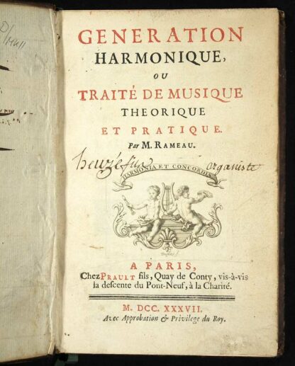 Rameau, Jean Philippe: -Generation harmonique,