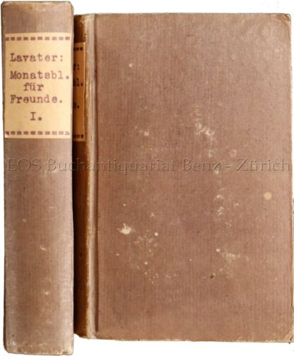 Lavater, Johann Kaspar: -Zwölf Monatsblätter für Freünde von ... Für das Jahr 1794.