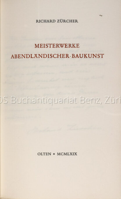 Zürcher, Richhard: -Meisterwerke Abendländischer Baukunst.