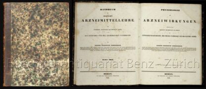 Sobernheim, Joseph Friedrich: -Handbuch der praktischen Arzneimittellehre.