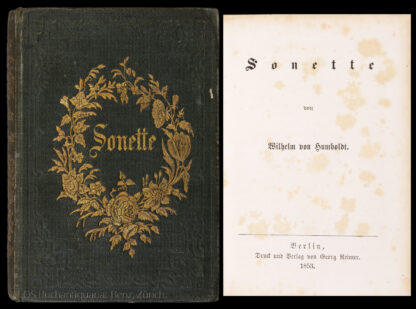 Humboldt, Wilhelm von: -Sonette.