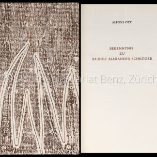 Ott, Alfons: -Bekenntnis zu Rudolf Alexander Schröder.