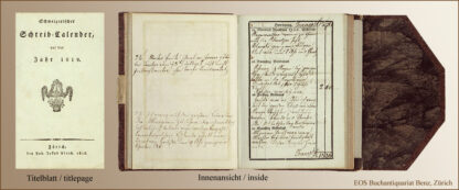 -Schweizerischer Schreib-Calender, auf das Jahr 1819.