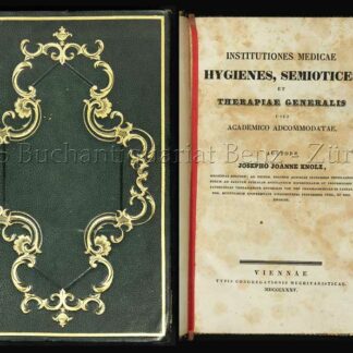 Knolz, Joseph Johann: -Institutiones medicae, hygienes, semiotices et therapiae generalis usui academico adcommodatae.