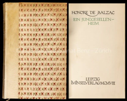 Balzac, Honoré de: -Ein Junggesellenheim.