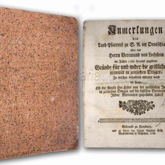 -Anmerkungen des Land-Pfarrers zu S.A. im Deutschlande, Uber des Herrn Veremund von Lochstein im Jahre 1766.