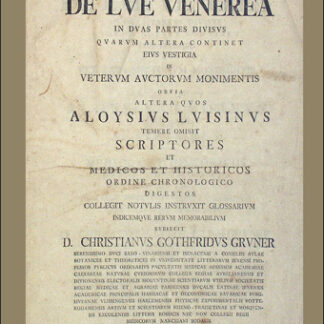 Gruner, Christian Gottfried: -Aphrodisiacus, sive de lue venerea.