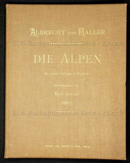 Geiser, Karl: -Albrecht von Haller -