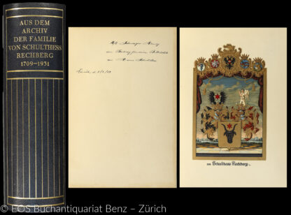 Schaufelberger, Rosa; -Aus dem Archiv der Familie von Schulthess Rechberg 1709-1931.