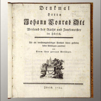 Müller, Franz: -Denkmal Herrn Johann Conrad Ott.