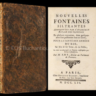 Amy, Joseph: -Nouvelles fontaines filtrantes.