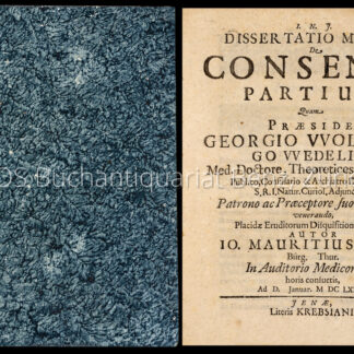 Wedel, Georg Wolfgang (praes.): -Dissertatio medica de consensu partium.