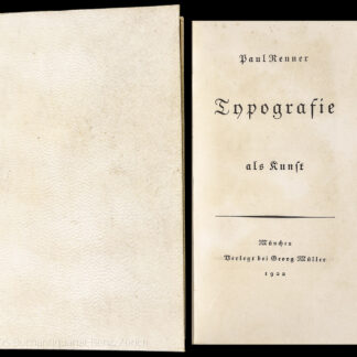 Renner, Paul: -Typografie