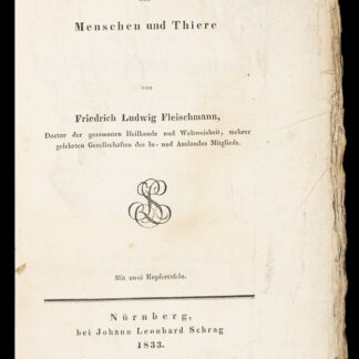 Fleischmann, Friedrich Ludwig: -Bildungshemmungen der Menschen und Thiere.