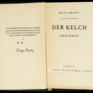 Marti, Hugo: -Der Kelch.