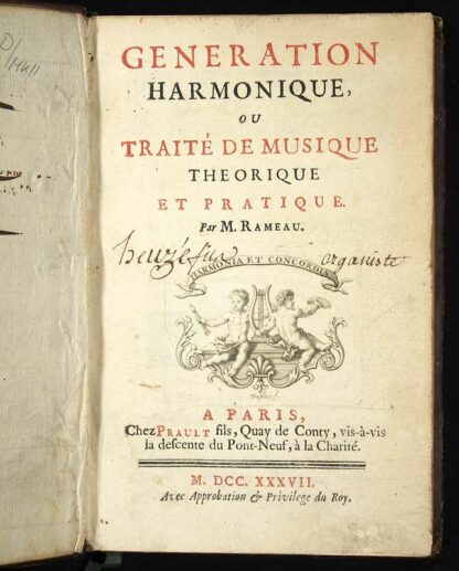 Rameau, Jean Philippe: -Generation harmonique,