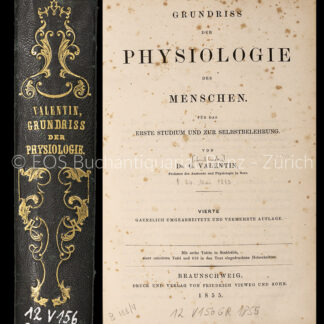 Valentin, Gabriel Gustav: -Grundriß der Physiologie des Menschen.