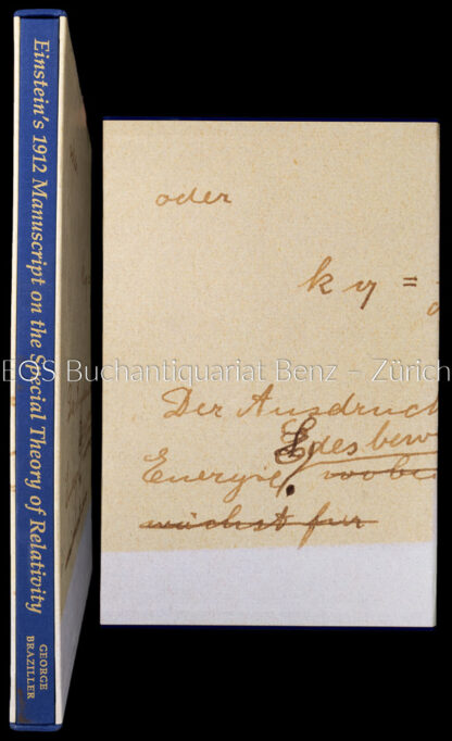 -Einstein's 1912 manuscript on the special theory of relativity.