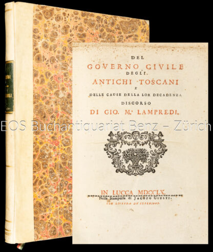 Lampredi, Giovanni Maria: -Del governo civile degli antichi Toscani i delle cause della lor decadenza.