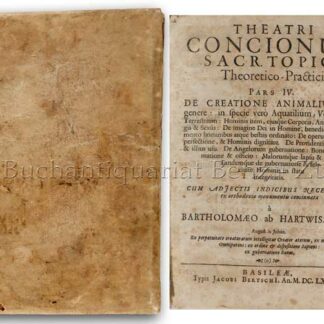 Anhorn, Bartholomäus (d.J.): -Theatri concionum sacr. topici theoretico-practici.