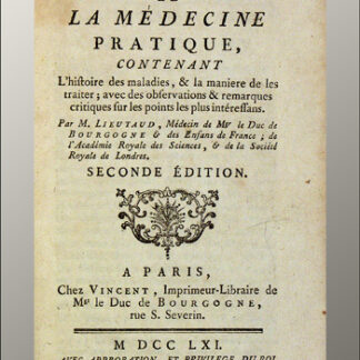 Lieutaud, Joseph: -Précis de la médecine pratique,