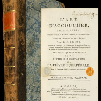 Stein, Georg Wilhelm der Ältere: -L'art d'accoucher.