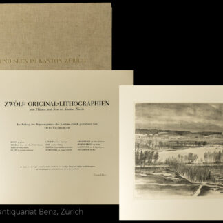 Baumberger, Otto: -Zwölf Original-Lithographien von Flüssen und Seen im Kanton Zürich.