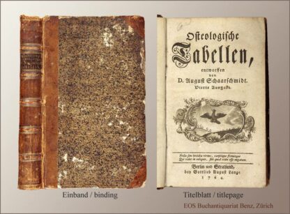 Schaarschmidt, August: -Osteologische Tabellen. (2.:) Syndesmologische Tabellen. (3.:) Myologische Tabellen.