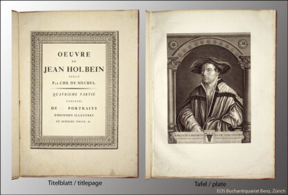 Mechel, Christian von: -Portraits d'après des peintures à l'huile, dont la majeure partie sont conservés à la Bibliothèque publique à Basle).