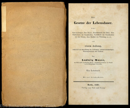 Moser, Ludwig: -Die Gesetze der Lebensdauer.