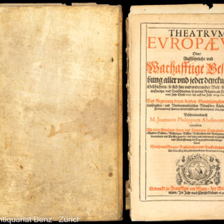 Abelinus, Johann Philipp -Theatrum Europaeum, Oder/ Außführliche und Warhafftige Beschreibung aller und jeder denckwürdiger Geschichten : so sich hin und wider in der Welt/ fürnämlich aber in Europa/ und Teutschlanden/ so wol im Religion- als Prophan-Wesen/ vom Jahr Christi 1617. biß auff das Jahr 1629. exclus.