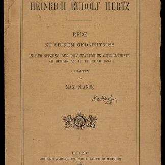 Planck, Max: -Heinrich Rudolf Hertz.